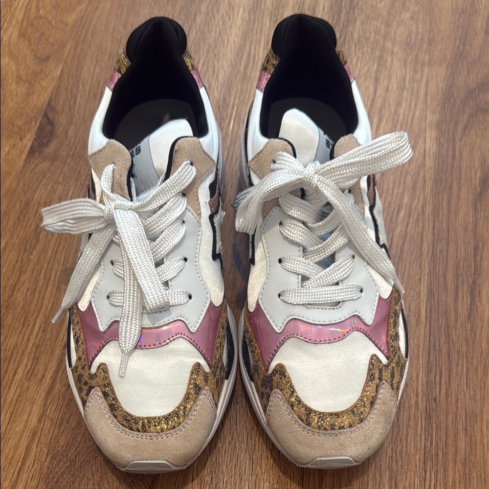 Atlantic stars Sneakers shoes women’s made in Italy sz39 leopard Vibram bottom